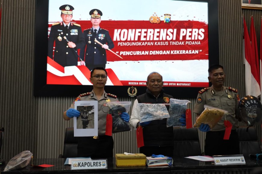 Polres Trenggalek Amankan Jambret Perhiasan, Tersangka Lima Kali Masuk Bui   