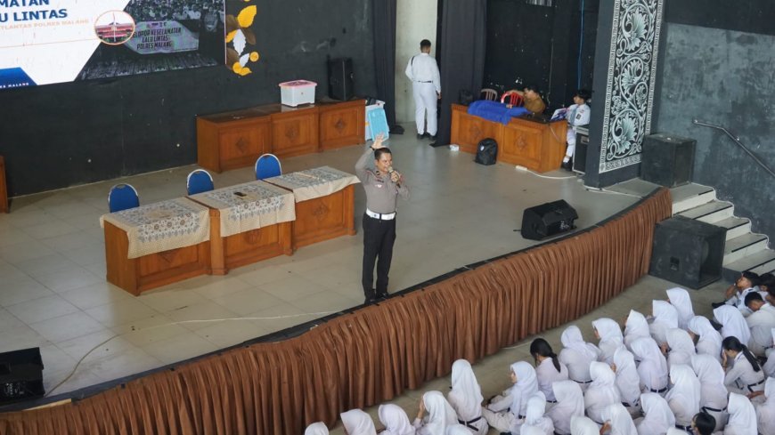 Polres Malang Edukasi 1.250 Pelajar Tanamkan Budaya Tertib Berlalu Lintas